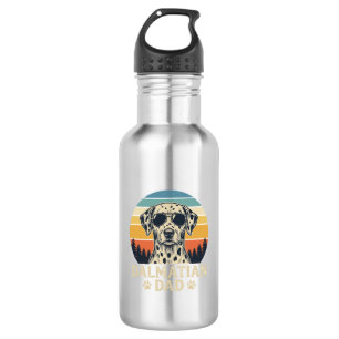 Vintage-Dalmatiner-Vater-Hunde-Liebhaber-Design_1 Edelstahlflasche
