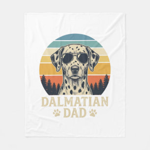 Vintage-Dalmatiner-Vater-Hunde-Liebhaber-Design_1 Fleecedecke
