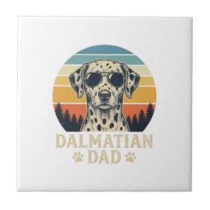 Vintage-Dalmatiner-Vater-Hunde-Liebhaber-Design_1 Fliese