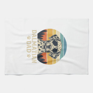 Vintage-Dalmatiner-Vater-Hunde-Liebhaber-Design_1 Geschirrtuch