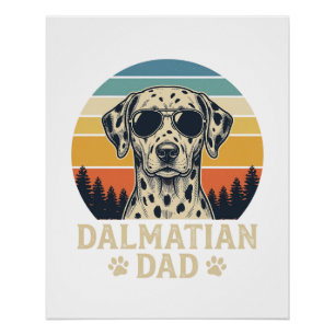 Vintage-Dalmatiner-Vater-Hunde-Liebhaber-Design_1 Poster