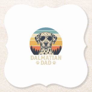 Vintage-Dalmatiner-Vater-Hunde-Liebhaber-Design_1 Untersetzer