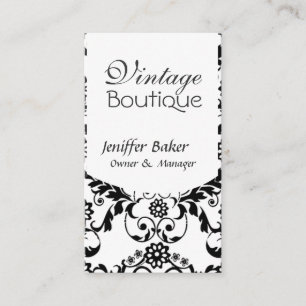 Vintage-Damask-Blumenmuster Innenarchitektur Visitenkarte