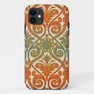 Vintage Damask Contour-Tapete - blau violett Case-Mate iPhone Hülle