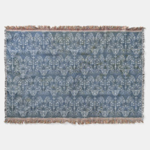 Vintage-Damask-Tapete - weiß + Ihr Hintergrund. Decke