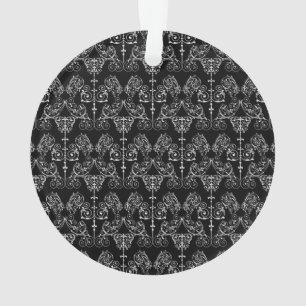 Vintage-Damask-Tapete - weiß + Ihr Hintergrund. Ornament