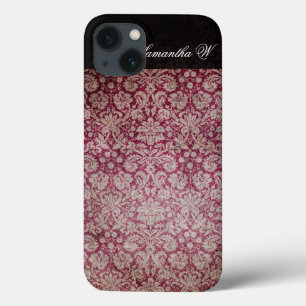Vintage Damask Wein, Personalisierte iPhone-Hülle Case-Mate iPhone Hülle