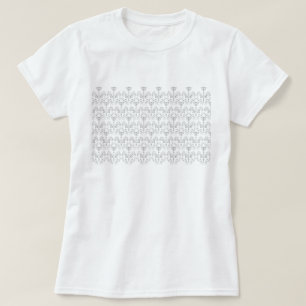 Vintage-Damaskus Tapete - schwarz + Ihr Hintergrun T-Shirt