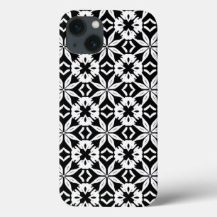 Vintage Damast Chic Schwarz Weiß Muster Case-Mate iPhone Hülle