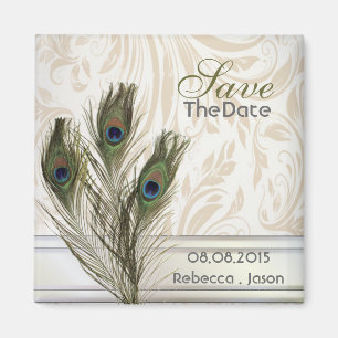 Vintage Damastenpfanne Save the Date Magnet