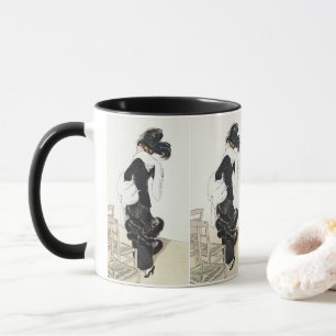 Vintage Dame der Mode, Haute Couture Pelzmantel Tasse