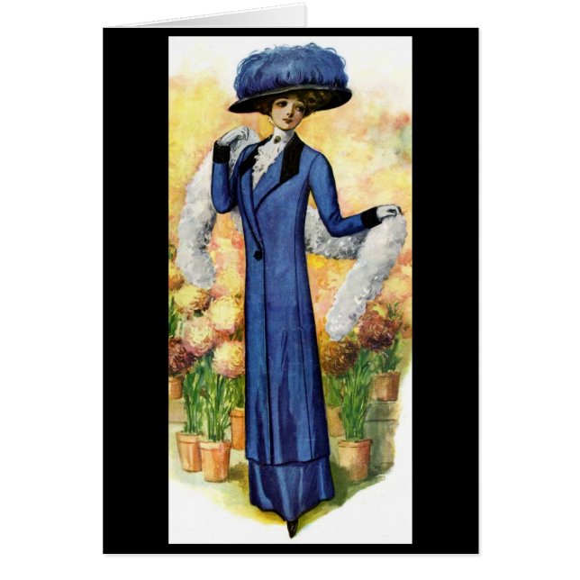 Vintage Dame, die einen Stroll anstrebt (Vorne)