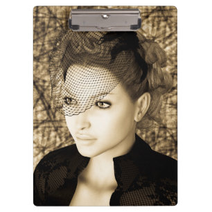 Vintage-Dame Klemmbrett