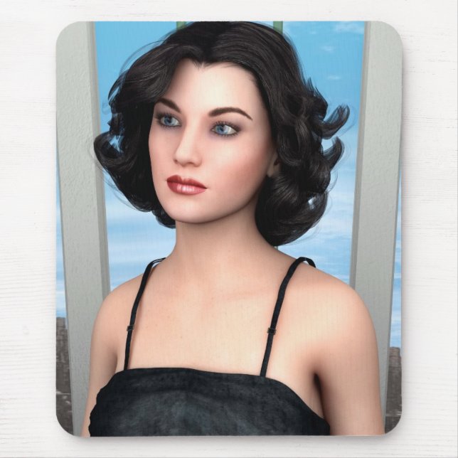 Vintage Dame Mousepad (Vorne)