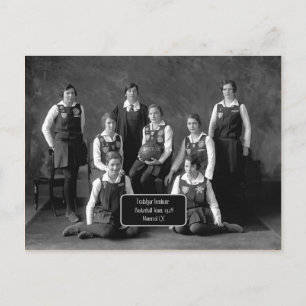 Vintage Damen-Basketballteam, 1928, QC Postkarte