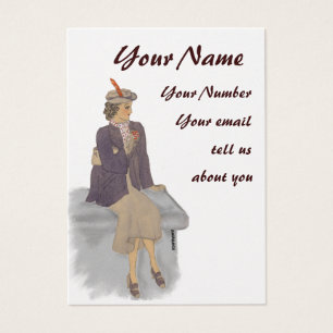 Vintage Damen-Visitenkarte
