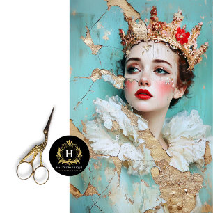 Vintage Damengeschichte Seidenpapier