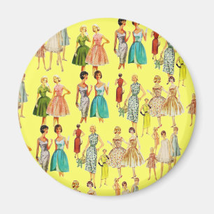 Vintage-Damenmode Magnet