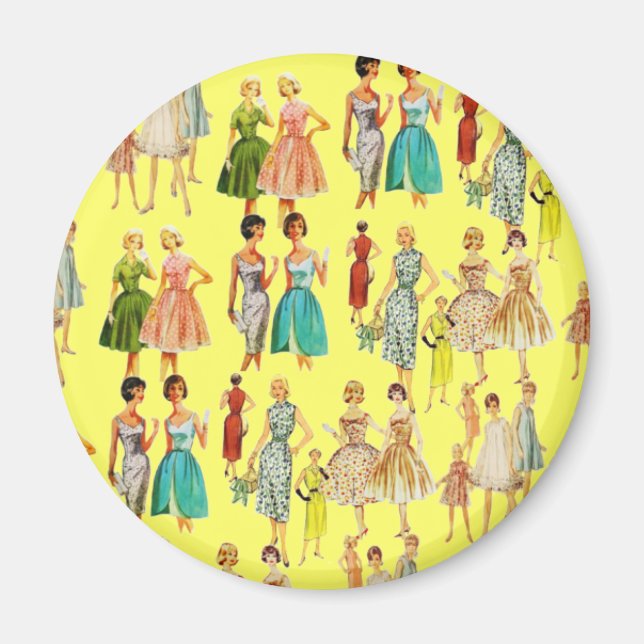 Vintage-Damenmode Magnet (Vorne)