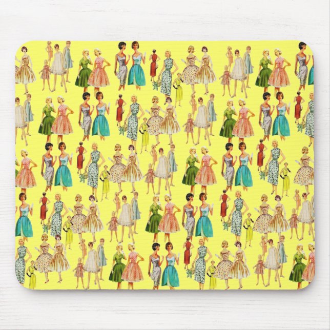 Vintage-Damenmode Mousepad (Vorne)