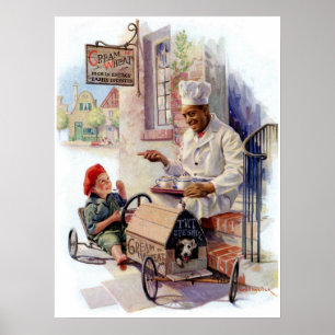 VINTAGE "DAMPF MACHEN" CREAM OF WHEAT POSTER