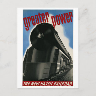 Vintage-Dampflokomotive der New Haven Railroad Postkarte