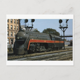 Vintage-Dampflokomotive im Streamline-Design auf P Postkarte