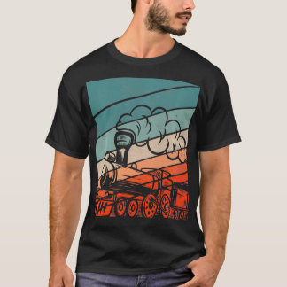 Vintage Dampflokomotive Lokomotive Lokomotive Bahn T-Shirt