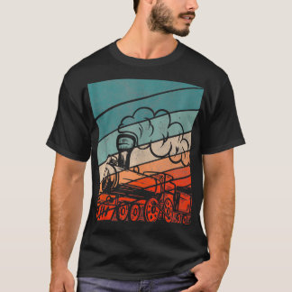 Vintage Dampflokomotive Lokomotive Lokomotive Bahn T-Shirt
