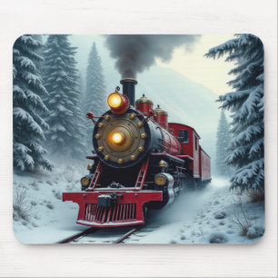 Vintage Dampflokomotive Mousepad