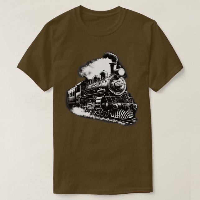 Vintage Dampflokomotive T-Shirt (Design vorne)
