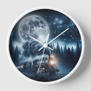 Vintage Dampflokomotive Uhr