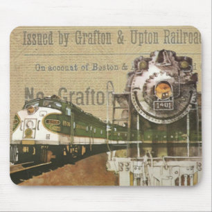 Vintage-Dampflokomotive Zug Eisenbahn Mousepad