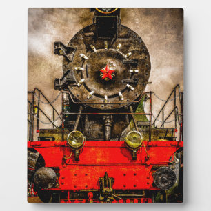 Vintage-Dampflokomotive - Zurück aus der Ferne Fotoplatte