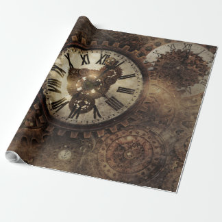Vintage Dampfuhren Geschenkpapier