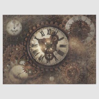Vintage Dampfuhren Seidenpapier
