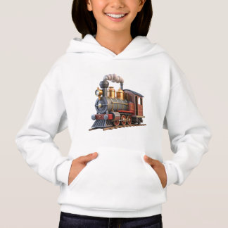 Vintage-Dampfzug-Babyshirt – Süßes 3D-Lokomotiv Hoodie