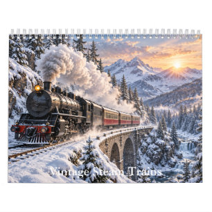 Vintage-Dampfzug-Kalender Kalender