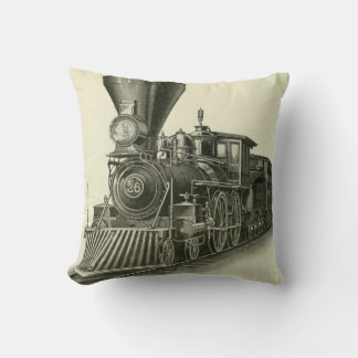 Vintage Dampfzuglokomotive Kissen
