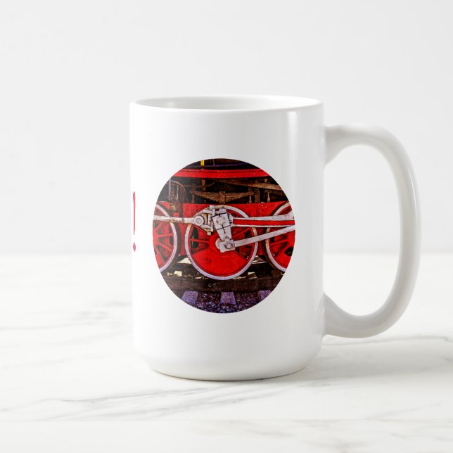 Vintage Dampfzugräder Kaffeetasse (Rechts)