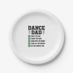 Vintage Dance Dad Checklist Shirt Design_1 Pappteller