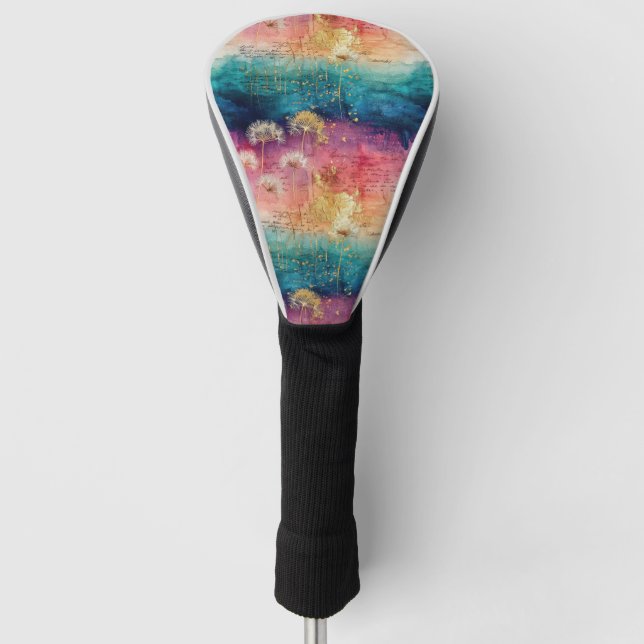 Vintage Dandelion Abstract Pattern (1) Golf Headcover (Vorderseite)