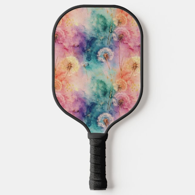 Vintage Dandelion Abstract Pattern (5) Pickleball Schläger (Vorderseite)