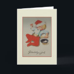 Vintage Dänische Baby Glædelig Jul Christmas Card Feiertagskarte<br><div class="desc">Retro / Vintage dänische Weihnachtsgrüße Karte.  Adorable kleine schlafende Junge in einem Santa Anzug!  Glædelig Jul!  Frohe Weihnachten!</div>