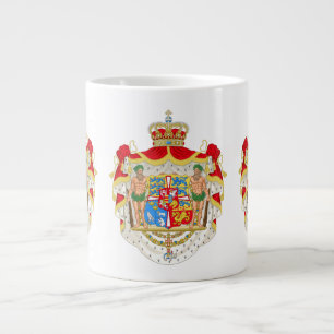 Vintage dänische Königliche Wappen Dänemarks Jumbo-Tasse