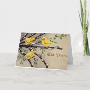 Vintage dänische Osterkarte Feiertagskarte