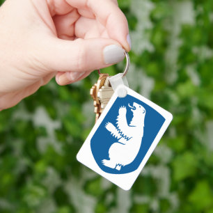 Vintage dänische Wappen Schlüsselanhänger