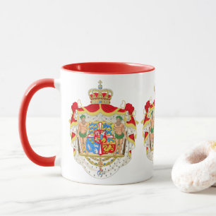 Vintage dänisches königliches Wappen Dänemarks Tasse
