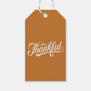 Vintage dankbares Erntedankfest Herbst Geschenk Geschenkanhänger
