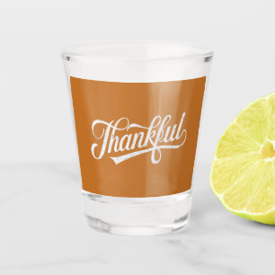 Vintage dankbares Erntedankfest Herbst Geschenk Schnapsglas